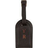 Louis Vuitton Dark Brown Leather Luggage Tag (YR)