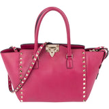 Valentino Garavani Calfskin Leather Rockstud Small Tote Crossbody Bag