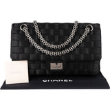 Chanel Rare Sample Satin Chocolate Bar 2.55 Reissue Double Flap Crossbody Bag