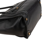 Céline Smooth Black Leather Luggage Handbag