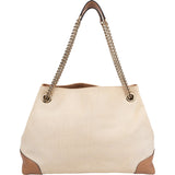 Gucci Perforated Leather Canvas GG Soho Crossbody Bag