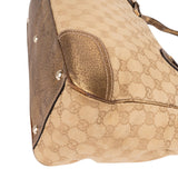Gucci Monogram GG Metallic Leather Princy Tote Shoulder Bag