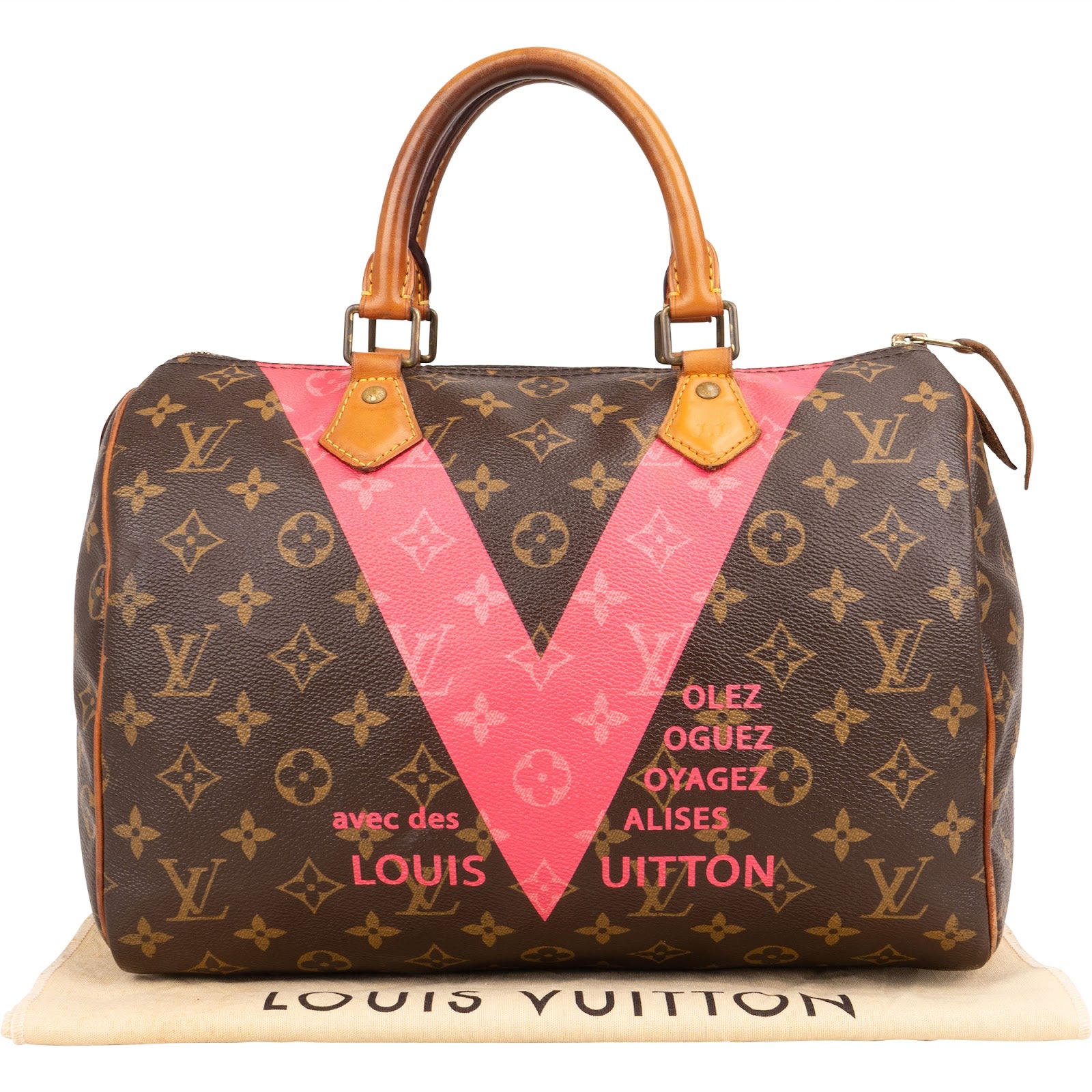 Louis Vuitton Monogram Canvas Limited V Speedy 30 Handbag - vintageandkickz