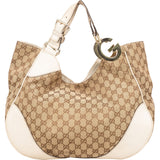Gucci Monogram GG Canvas Charlotte Hobo Shoulder Bag - vintageandkickz