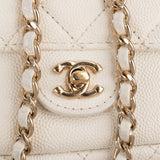 Chanel Quilted Caviar Leather Small Round Camera Crossbody Bag