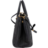 Prada Black Saffiano Leather Galleria Handbag