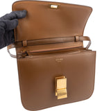 Celine Brown Calfskin Classic Box Medium Crossbody Bag