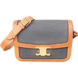 Celine Canvas Leather Triomphe Crossbody Bag