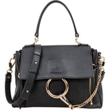 Chloé Black Leather Faye Day Bag Handbag