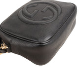 Gucci Black Pebbled Leather Soho Camera Crossbody Bag