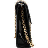 Salvatore Ferragamo Patent Leather Gancini Flap Crossbody Bag