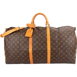 Louis Vuitton Monogram Canvas Keepall 60 Bandoulière Travel Bag