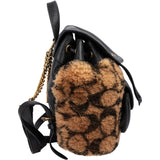 Coach CC Print Shearling X Jennifer Lopez Rucksack Backpack