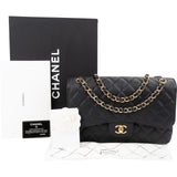 Chanel Quilted Caviar Leather Jumbo Double Flap Crossbody Bag