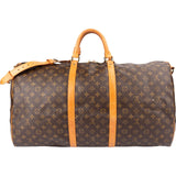 Louis Vuitton Monogram Canvas Keepall 60 Bandoulière Travel Bag