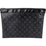 Louis Vuitton Canvas Monogram Eclipse Pochette Voyage MM Clutch