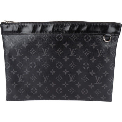 Louis Vuitton Canvas Monogram Eclipse Pochette Voyage MM Clutch