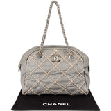 Chanel Crinkled Leather Braided Bowler Shoulder Bag