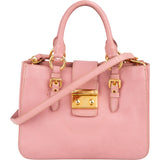 Miu Miu Madras Leather Top Handle Handbag