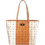 MCM Monogram Visetos Striped Liz Reversible Shopper Shoulder Bag