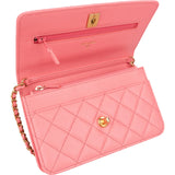 Chanel Quilted Lambskin Pearl Crush Adjustable Wallet On Chain Crossbody Bag