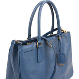 Prada Blue Saffiano Lux Galleria Handbag