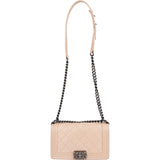 Chanel Quilted Lambskin Boy Single Flap Crossbody Bag