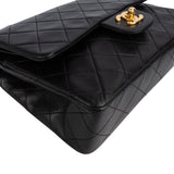 Chanel Quilted Lambskin 24K Gold Small Double Flap Shoulder Bag