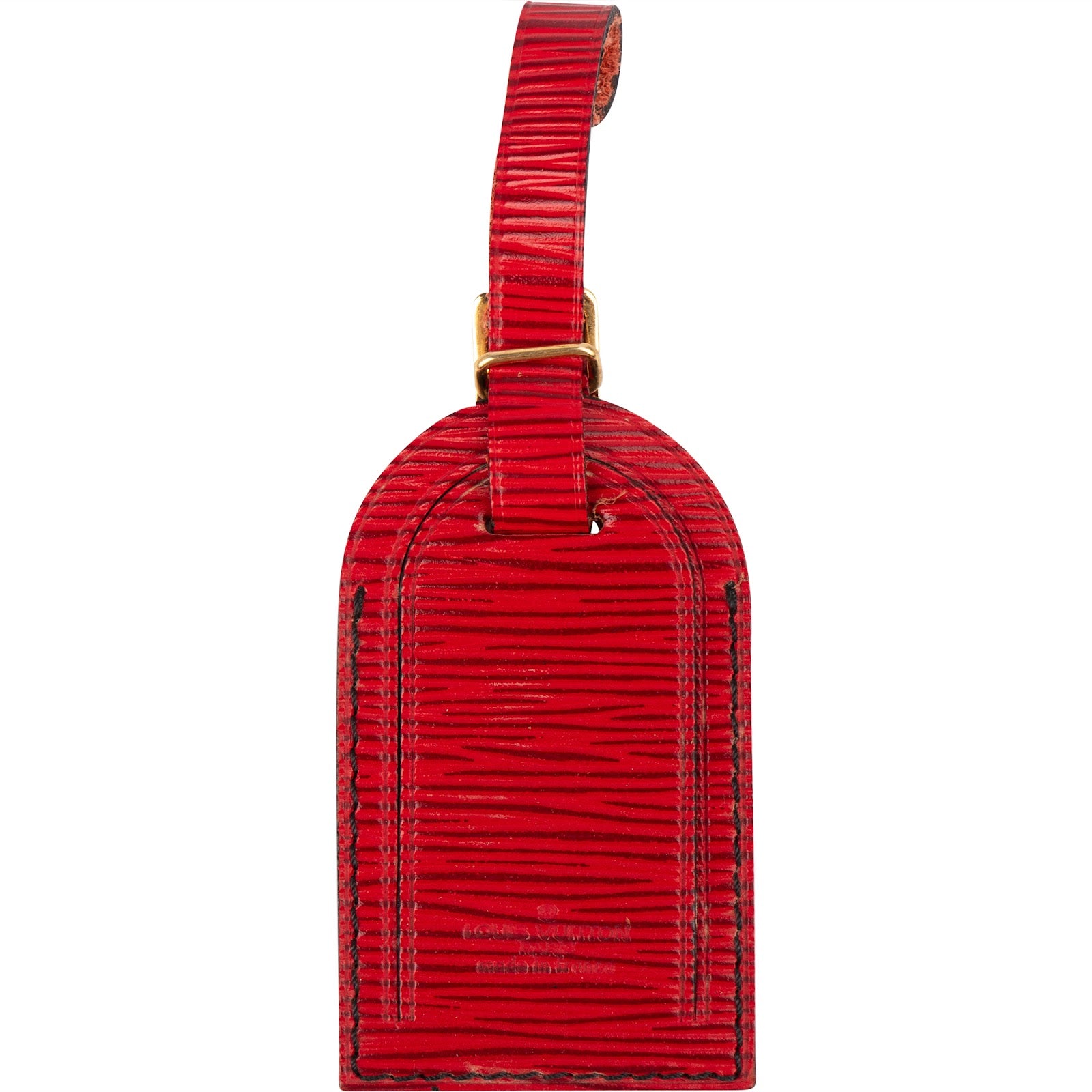 [🔄️B10 / F54] Louis Vuitton Red Epi Leather Luggage Tag - vintageandkickz