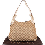 [🔄️B24 / F39] Gucci Monogram GG Canvas Abbey D-Ring Hobo Shoulder Bag - vintageandkickz