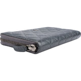 Chanel Quilted Caviar Leather Zip Around Wallet
