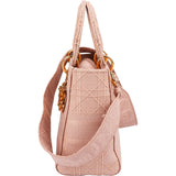 Christian Dior Pink Cotton Lady D-Lite Handbag