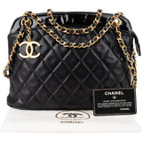 Chane Quilted Lambskin Mademoiselle Crossbody Bag