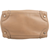 Céline Brown Leather Luggage Tote Handbag