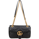 Gucci Chevron Leather GG Marmont Camera Crossbody Bag