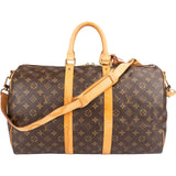Louis Vuitton Monogram Canvas Keepall 45 Bandoulière Travel Bag