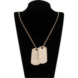 Chanel Crystal CC Dog Tag Necklace