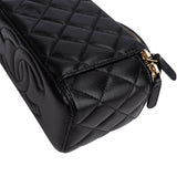 Chanel Quilted Lambskin Vanity Case Crossbody Handbag