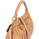 Miu Miu Matelassé Nappa Leather Hobo Handbag - vintageandkickz