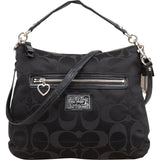 Coach Monogram Signature Sateen Poppy Convertible Handbag