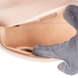 Gucci Nude Matelassé Leather GG Marmont Small Top Handle Crossbody Handbag