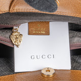 Gucci Brown Leather Bamboo Top Handle Handbag