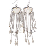 Christian Dior Heart Emblem Dangle Earrings