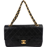 Chanel Quilted Lambskin 24K Gold Small Double Flap Shoulder Bag