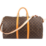 Louis Vuitton Monogram Canvas Keepall 50 Bandoulière Travel Bag