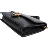 Gucci Grained Leather Interlocking GG Wallet On Chain Crossbody Bag