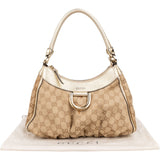 Gucci Monogram GG Canvas Abbey D-Ring Hobo Shoulder Bag