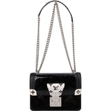 Louis Vuitton Monogram Canvas Black & White Vernis Leather Wynwood Trunk Crossbody Bag