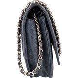 Chanel Quilted Caviar Leather Wallet on Chain Crossbody Bag