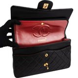 Chanel Quilted Lambskin 24K Gold Medium Double Flap Shoulder Bag